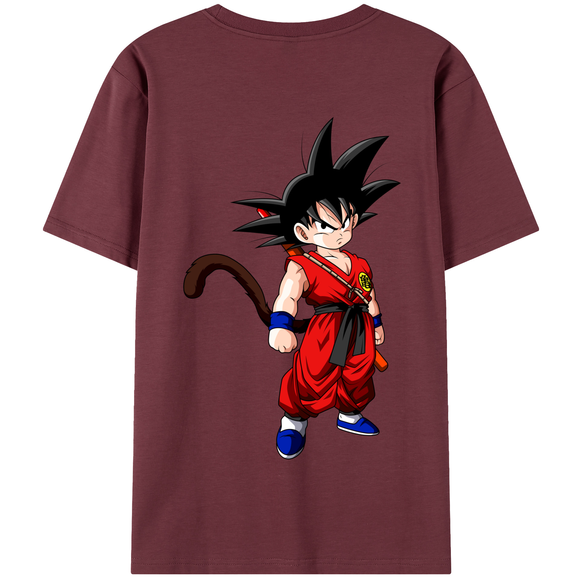 （画像用） ドラゴンボール 孫悟空（そん ごくう）Son Goku カカロット DRAGON BALL Kakarotto 綿100％半袖Tシャツ（背面プリント）